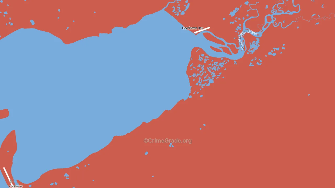 Goodnews Mining Camp, AK Map of Burglary Rates