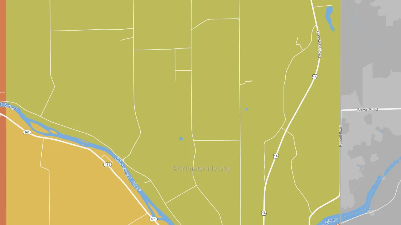 Goodrich, ME Map of Burglary Rates