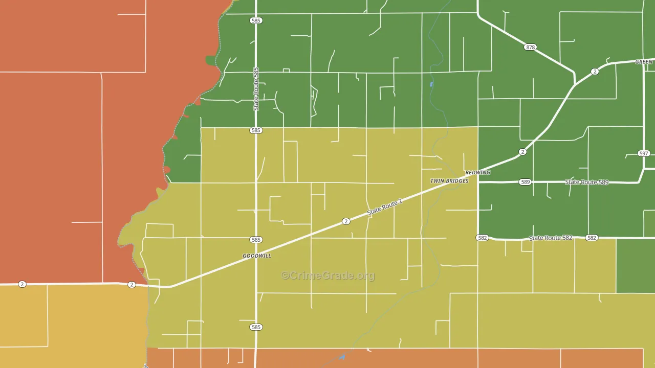 Goodwill, LA Map of Burglary Rates