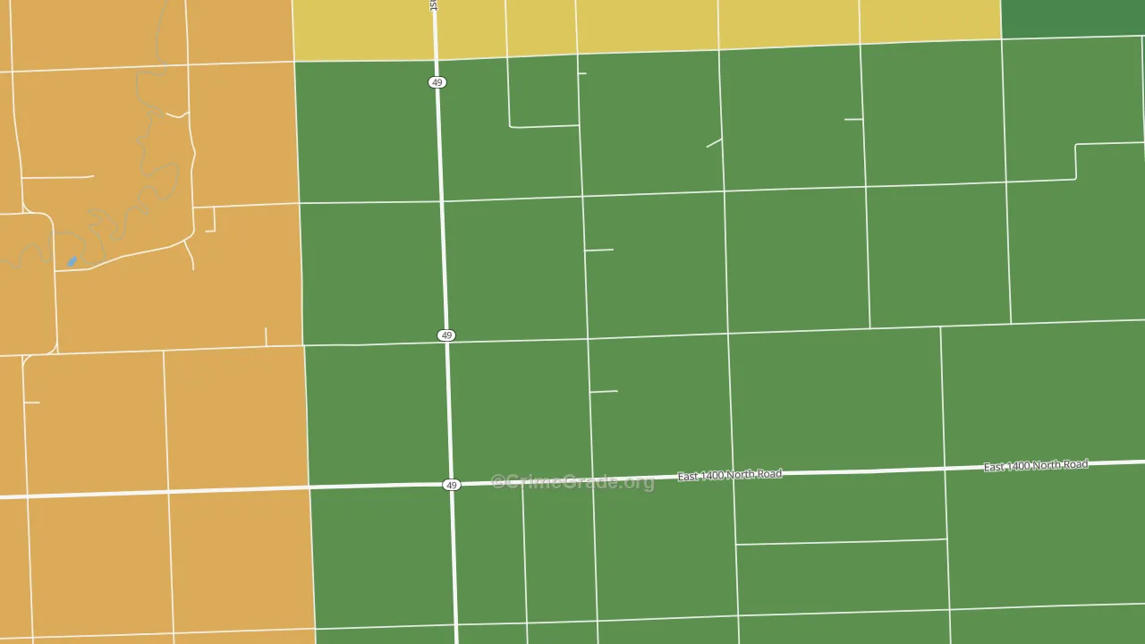 Goodwine, IL Map of Burglary Rates