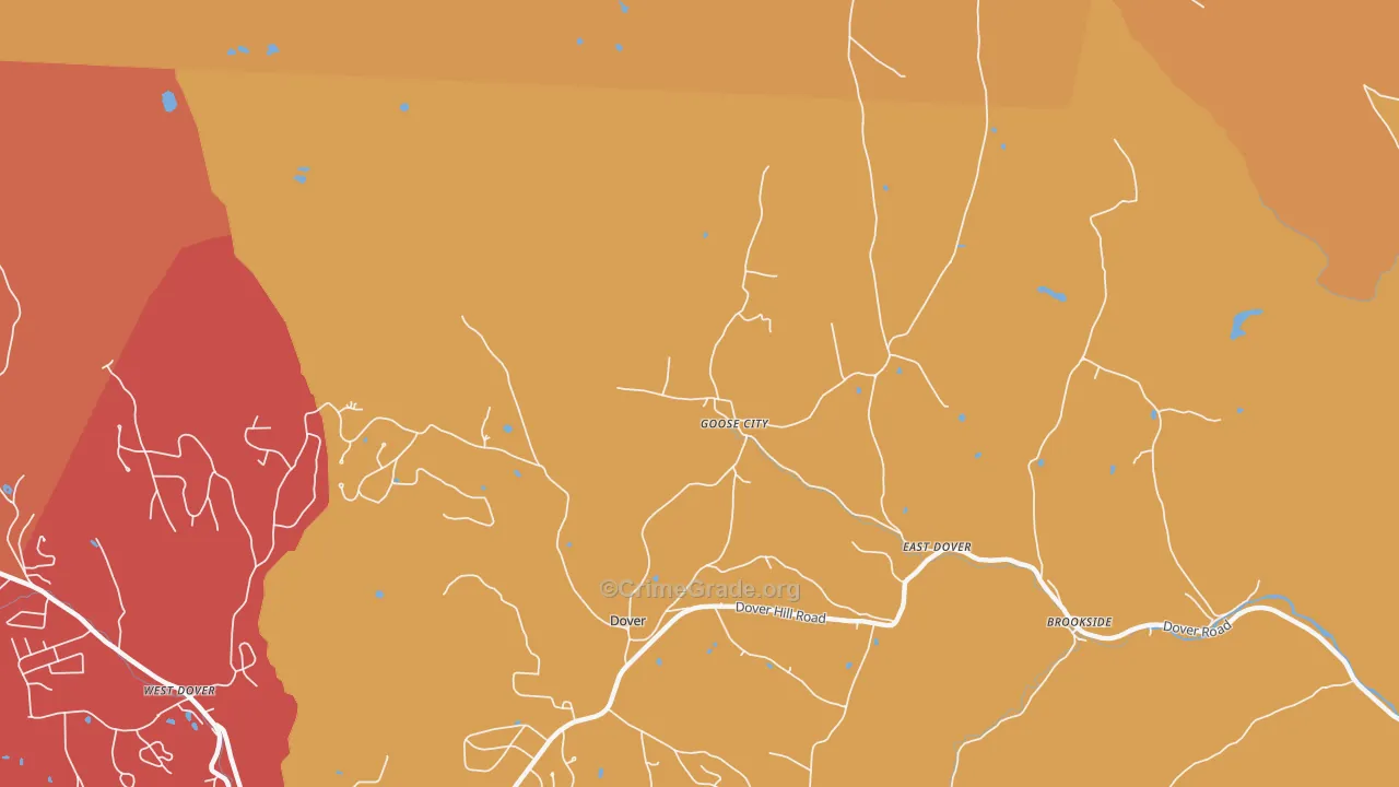 Goose City, VT Map of Burglary Rates