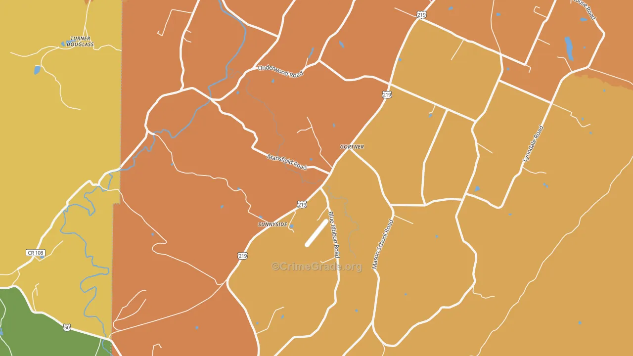 Gortner, MD Map of Burglary Rates