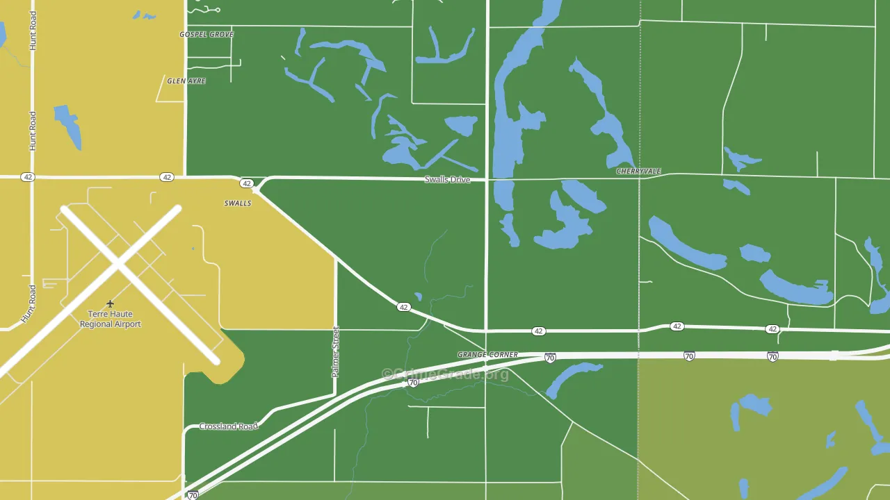 Gospel Grove, IN Map of Burglary Rates