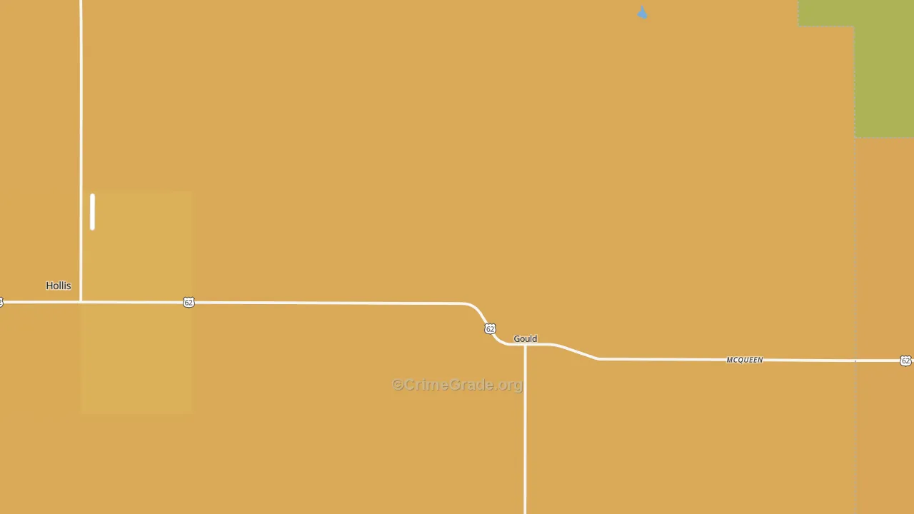 Gould, OK Map of Burglary Rates