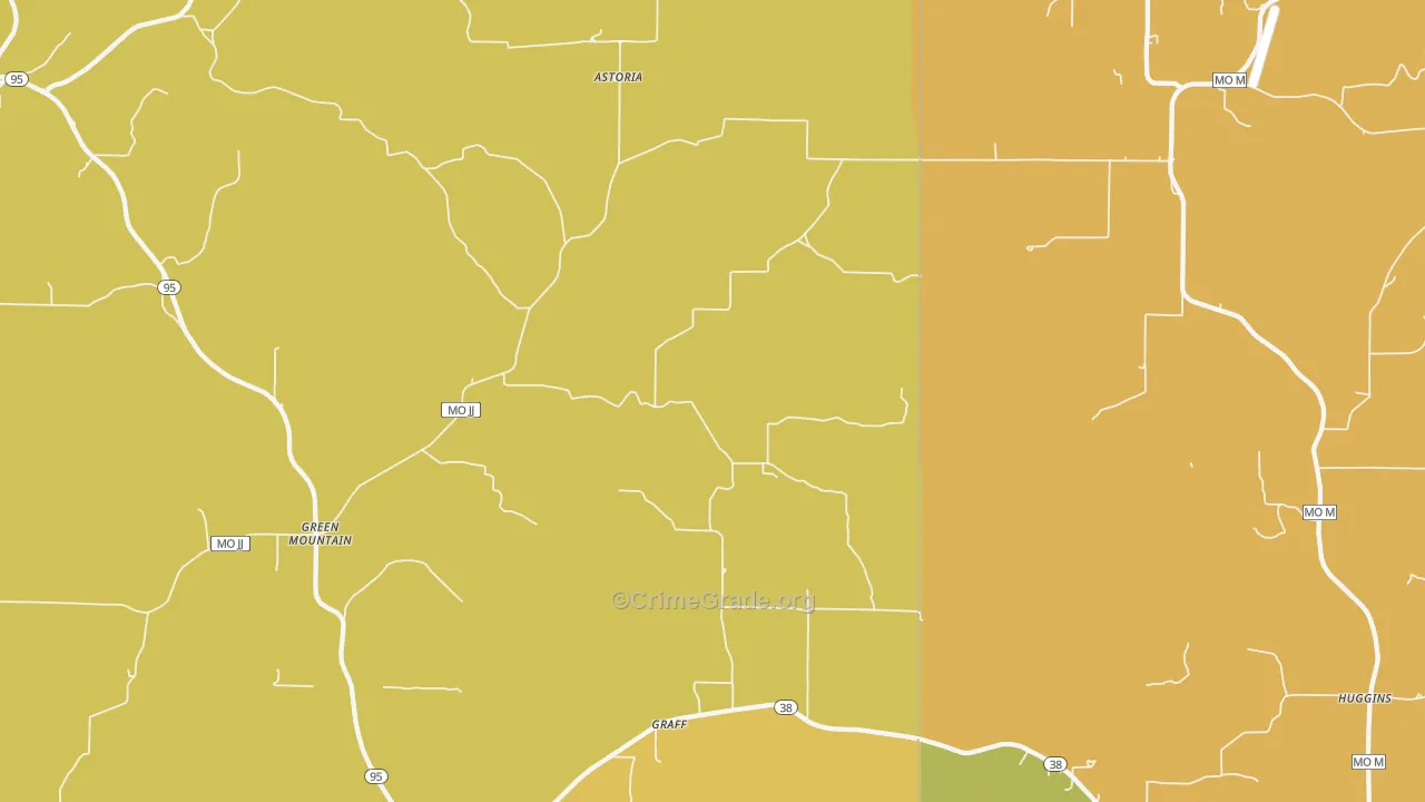 Graff, MO Map of Burglary Rates