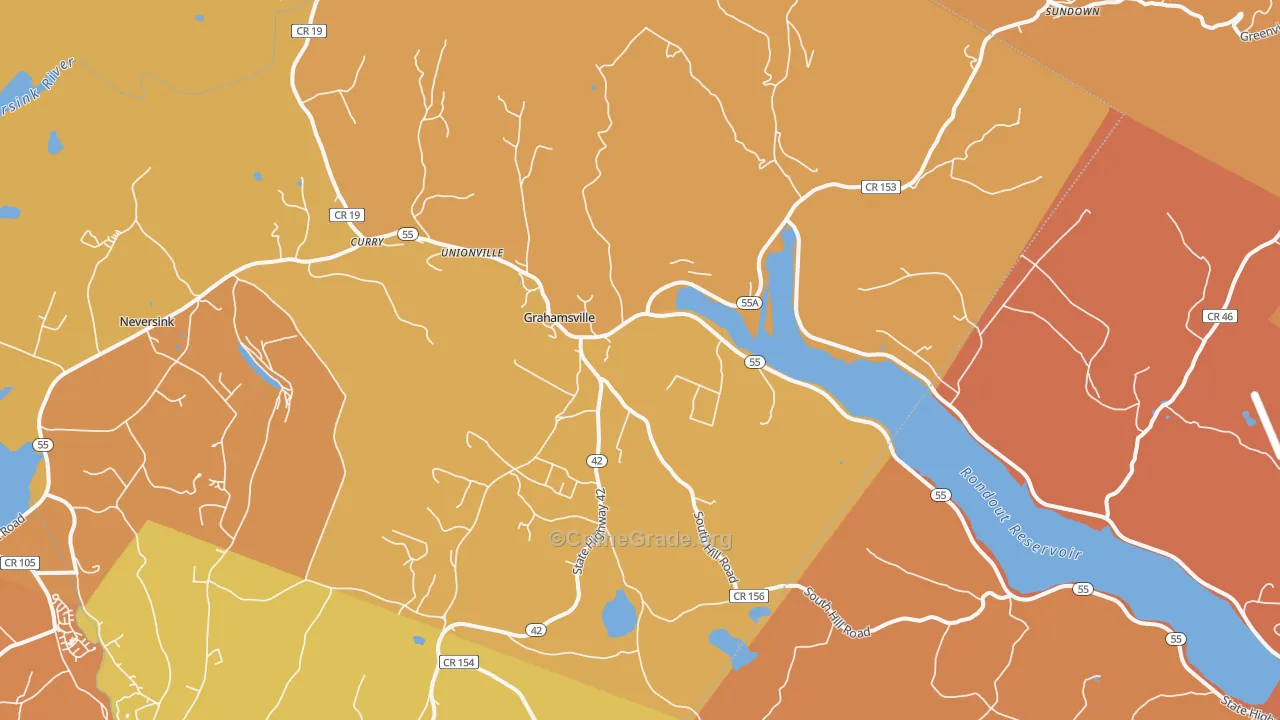 Grahamsville, NY Map of Burglary Rates