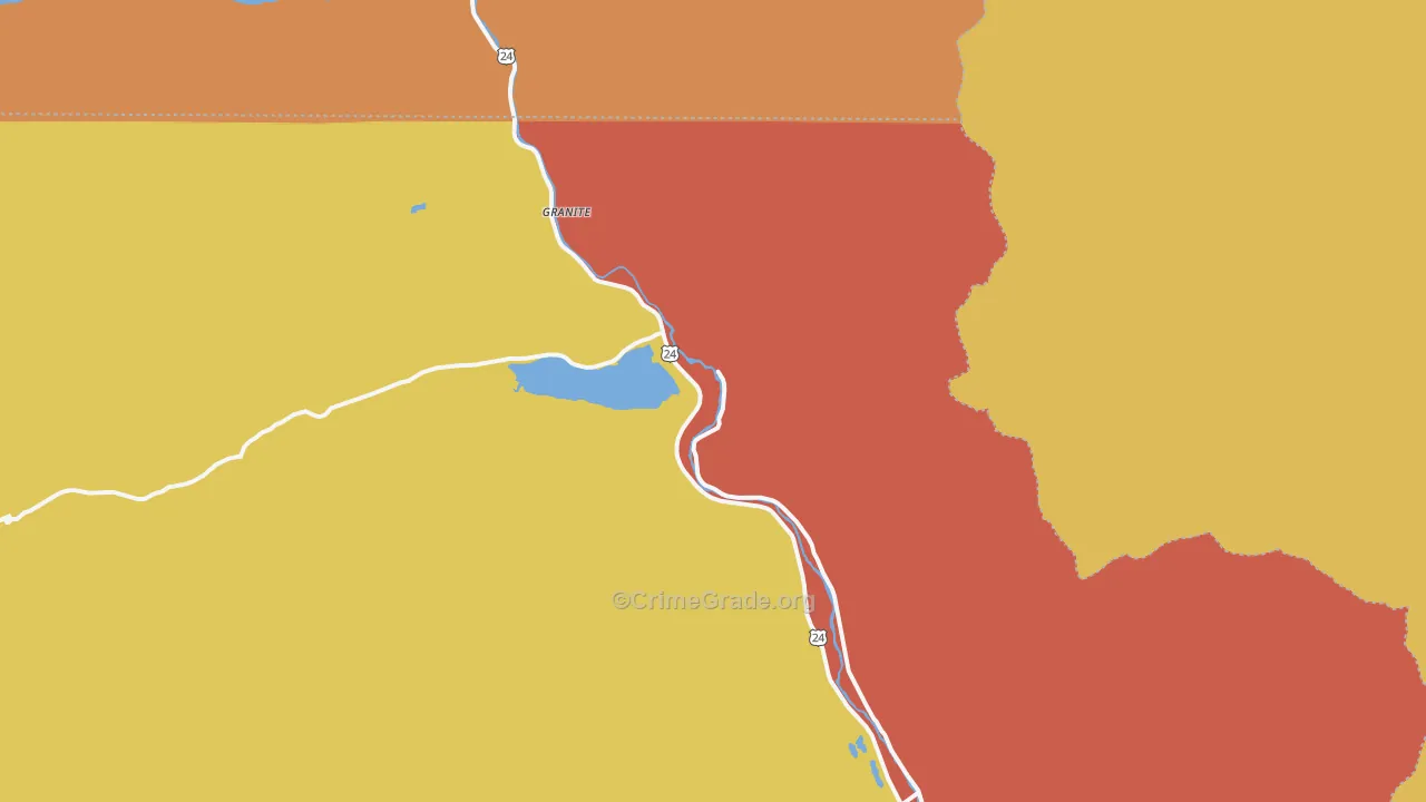 Granite, CO Map of Burglary Rates