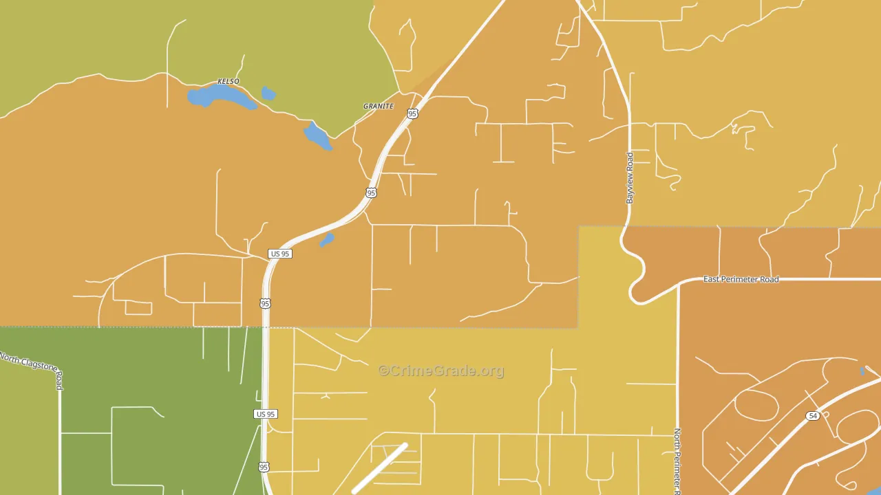 Granite, ID Map of Burglary Rates