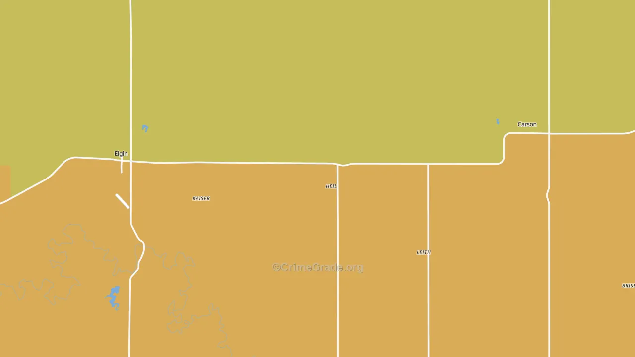 Grant County, ND Map of Burglary Rates