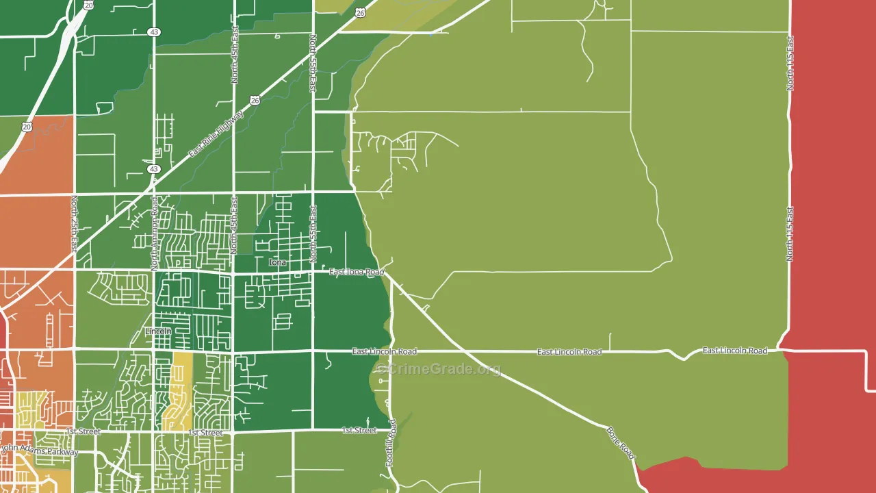 Grant, ID Map of Burglary Rates