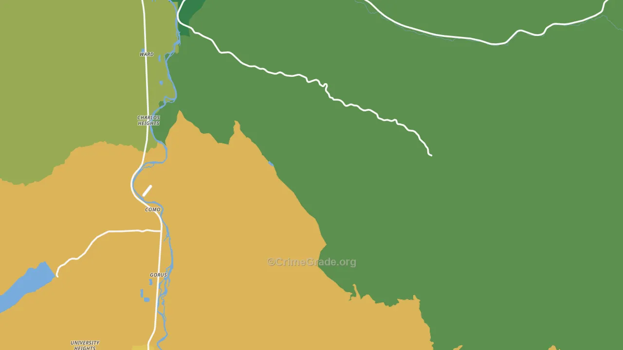 Grantsdale, MT Map of Burglary Rates