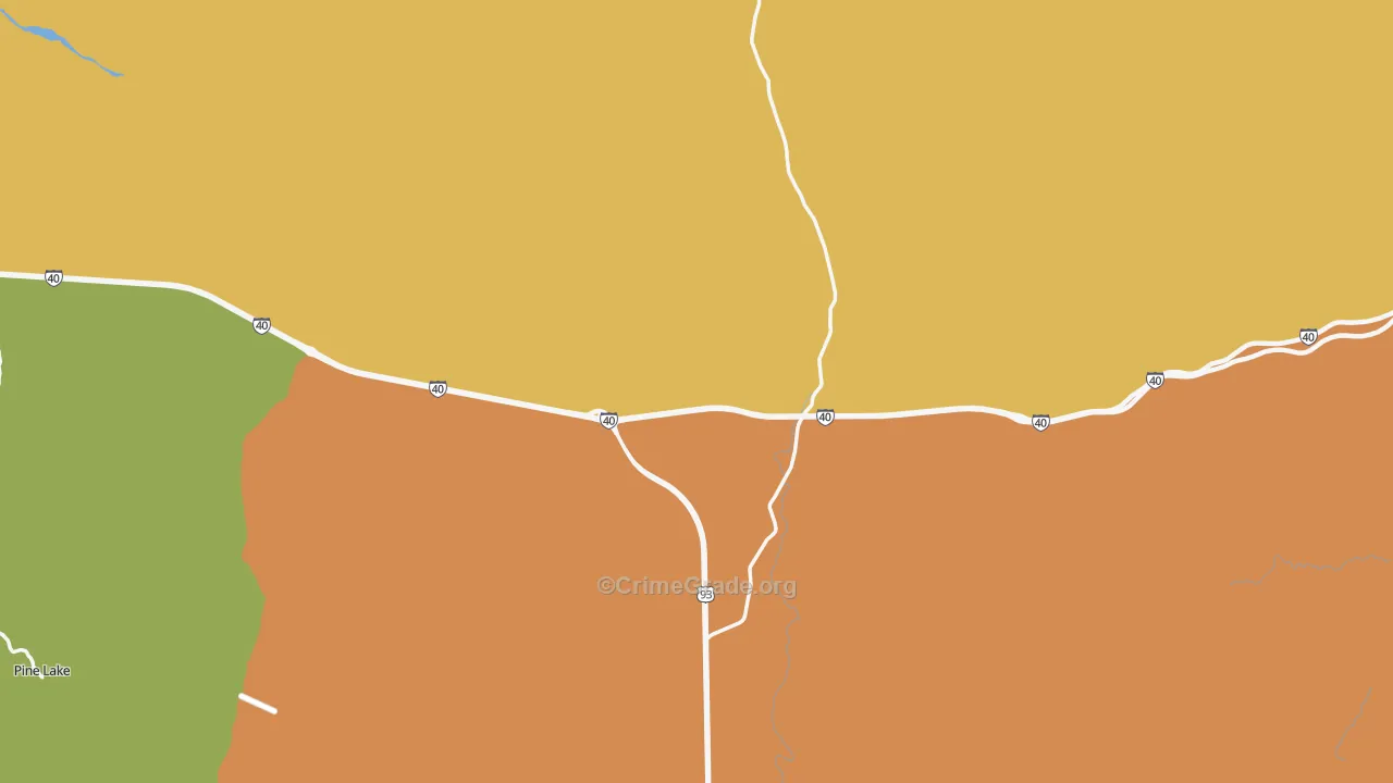 Grasshopper Junction, AZ Map of Burglary Rates