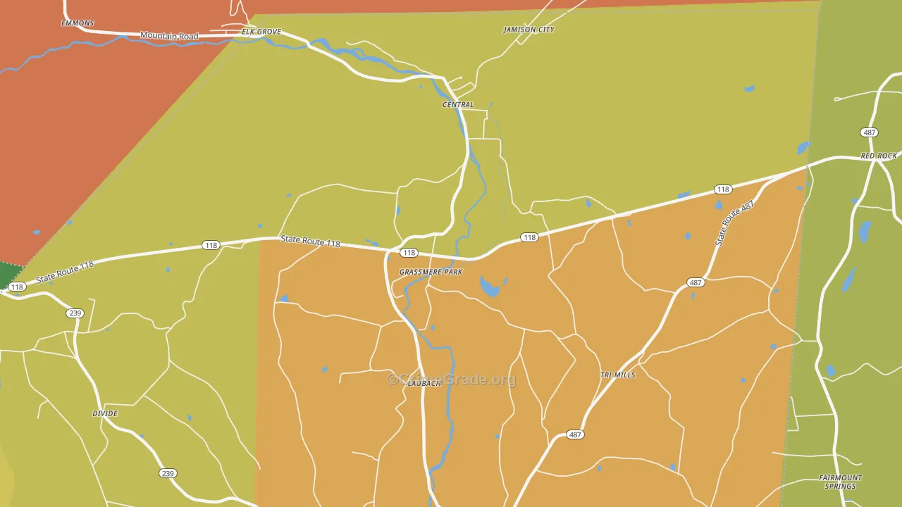 Grassmere Park, PA Map of Burglary Rates