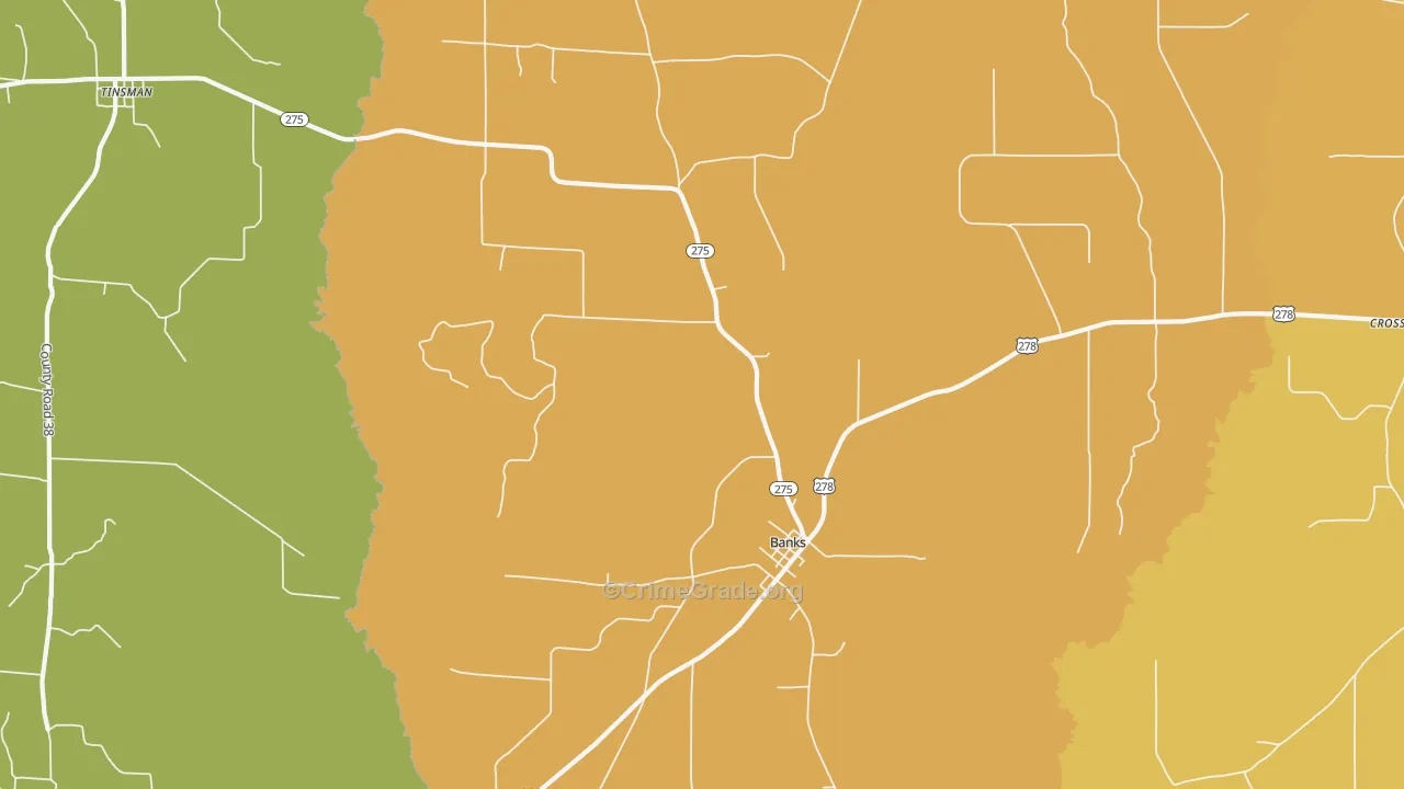 Gravelridge, AR Map of Burglary Rates