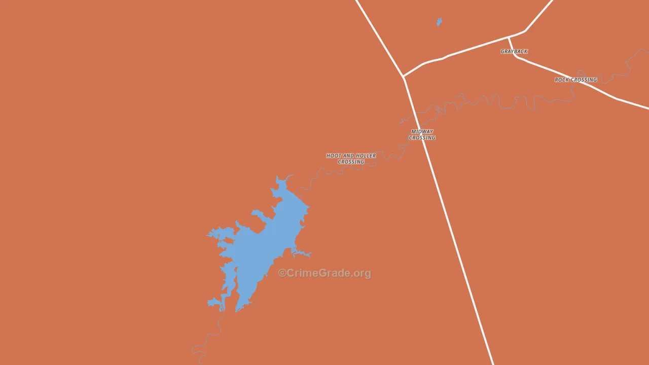 Grayback, TX Map of Burglary Rates