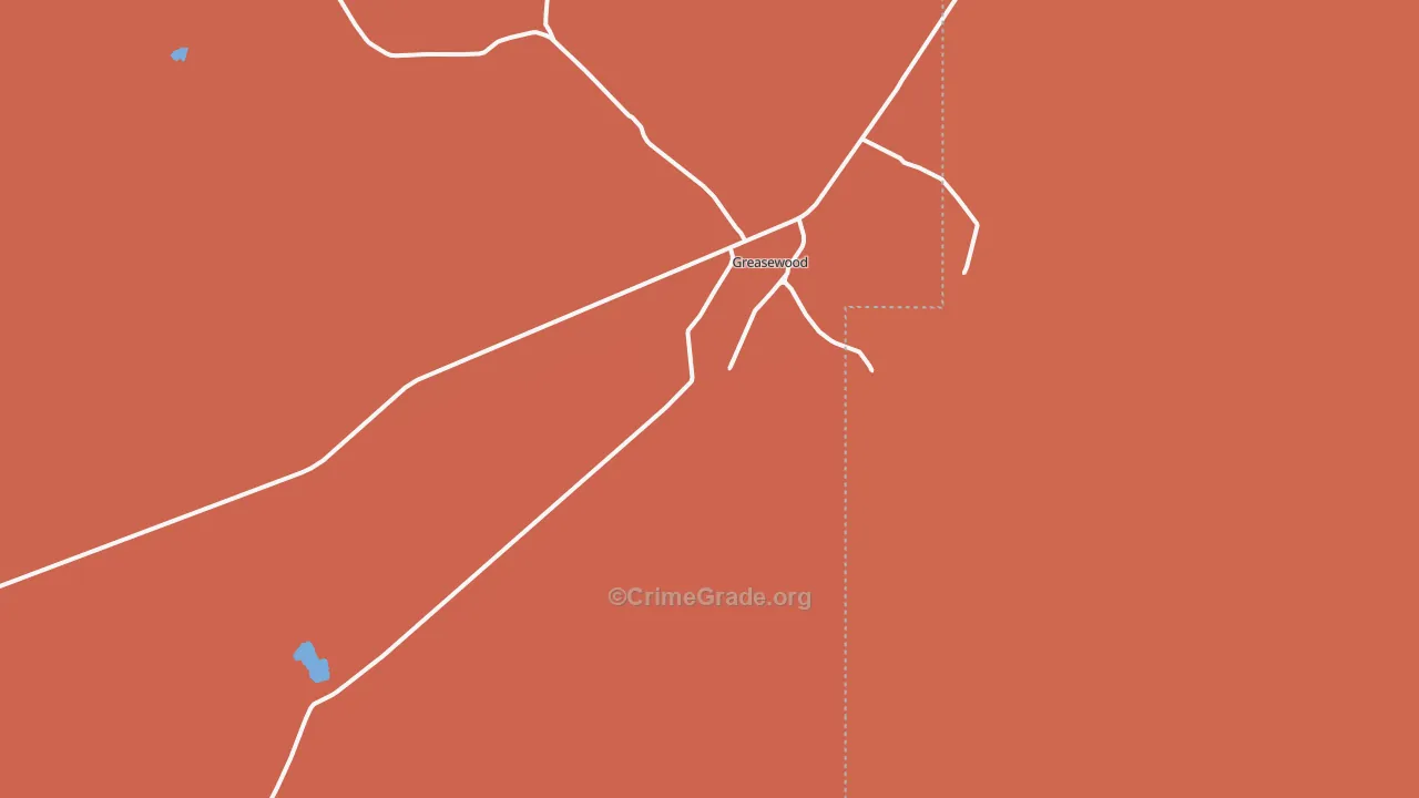 Greasewood, AZ Map of Burglary Rates