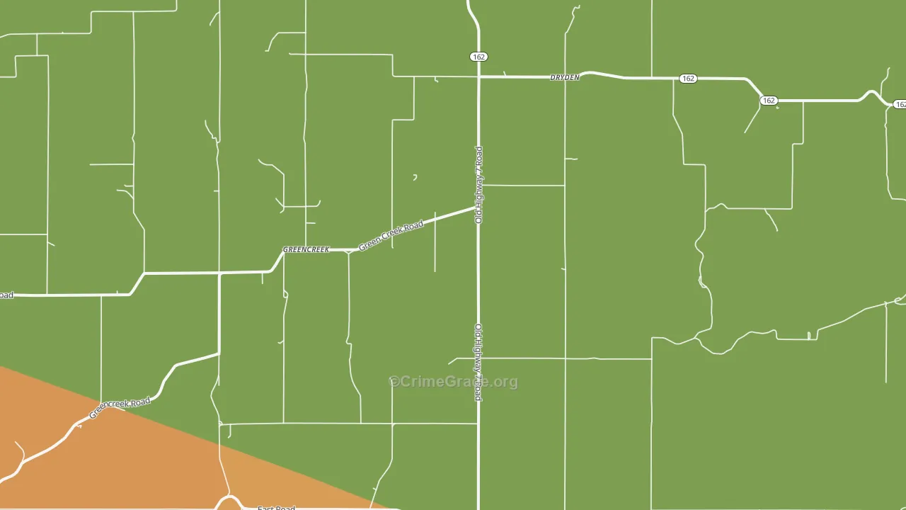 Greencreek, ID Map of Burglary Rates
