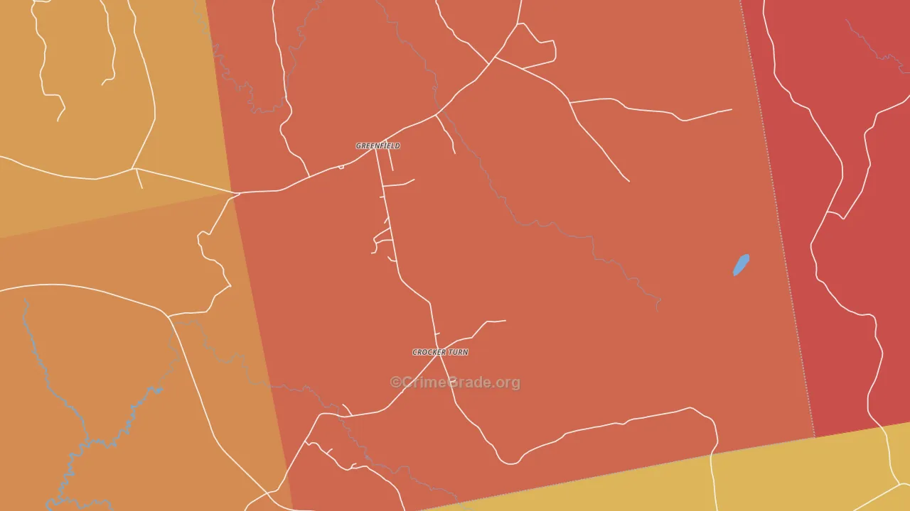 Greenfield, ME Map of Burglary Rates