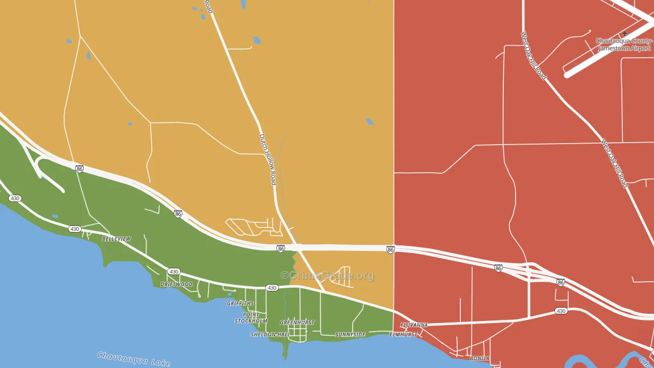 Greenhurst, NY Map of Burglary Rates