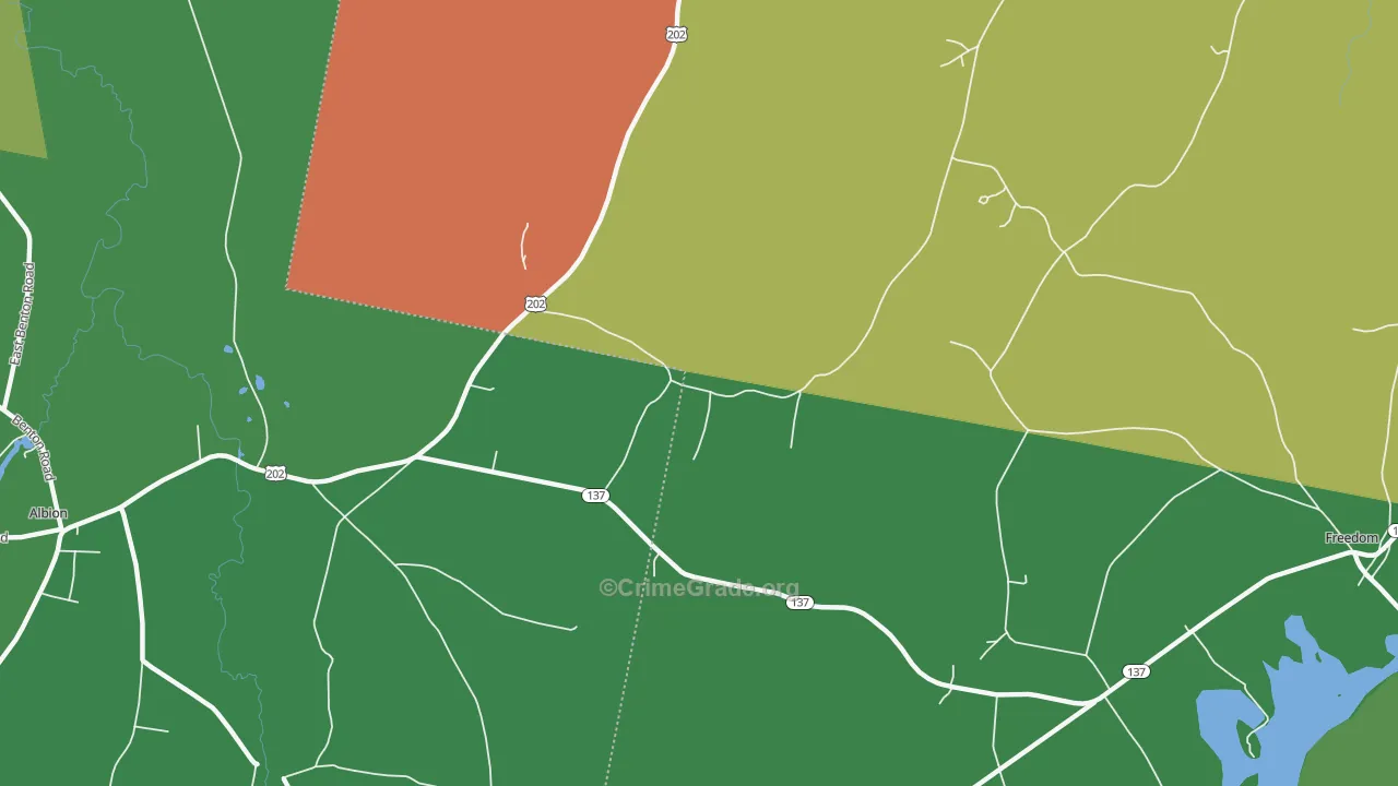 Greens Corner, ME Map of Burglary Rates