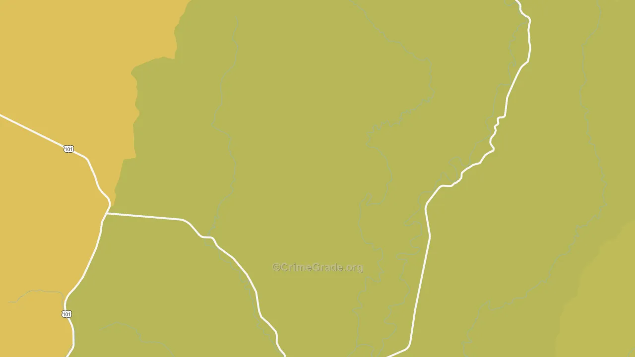 Greenwood, WA Map of Burglary Rates