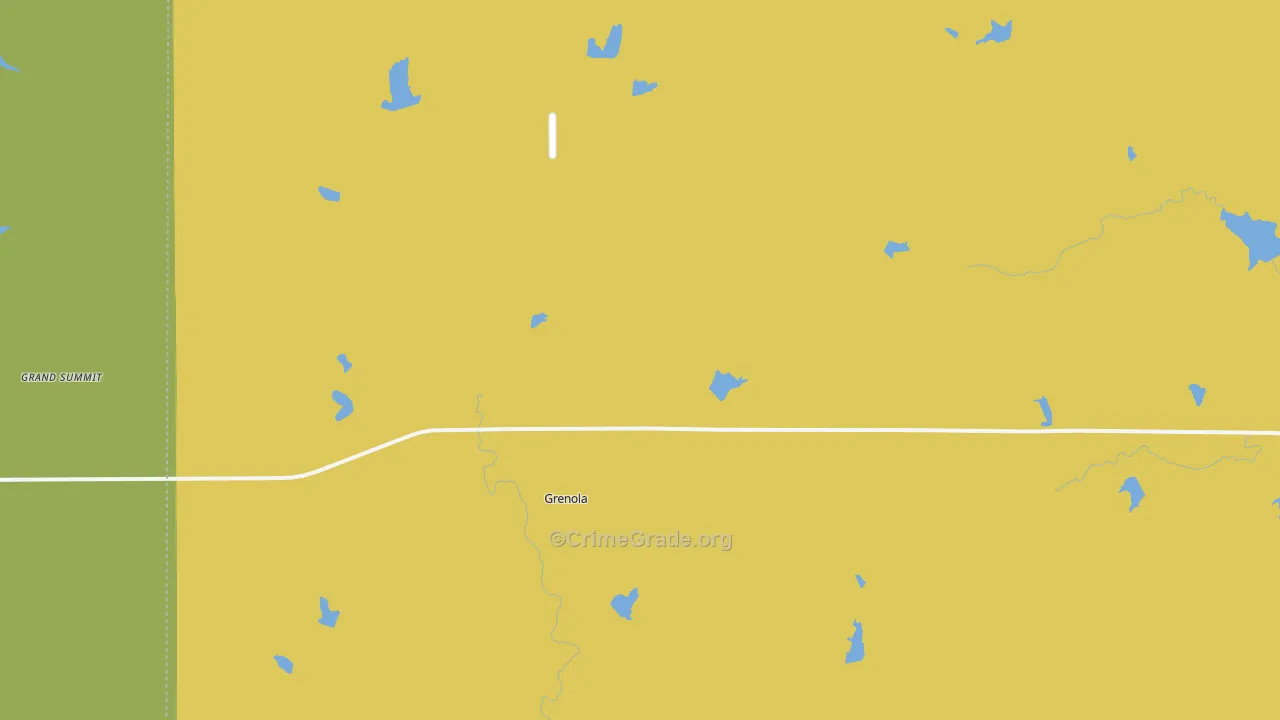 Grenola, KS Map of Burglary Rates
