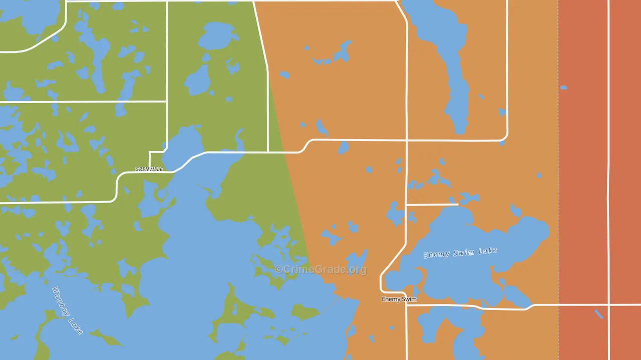 Grenville, SD Map of Burglary Rates