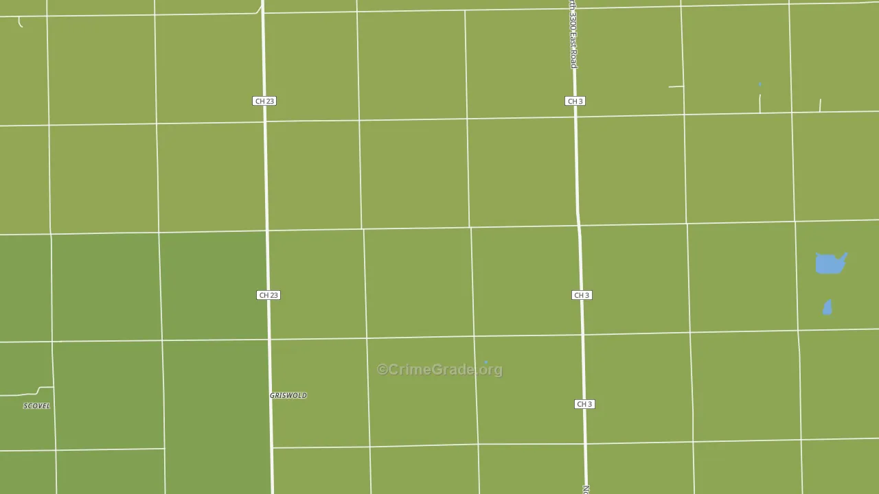 Griswold, IL Map of Burglary Rates