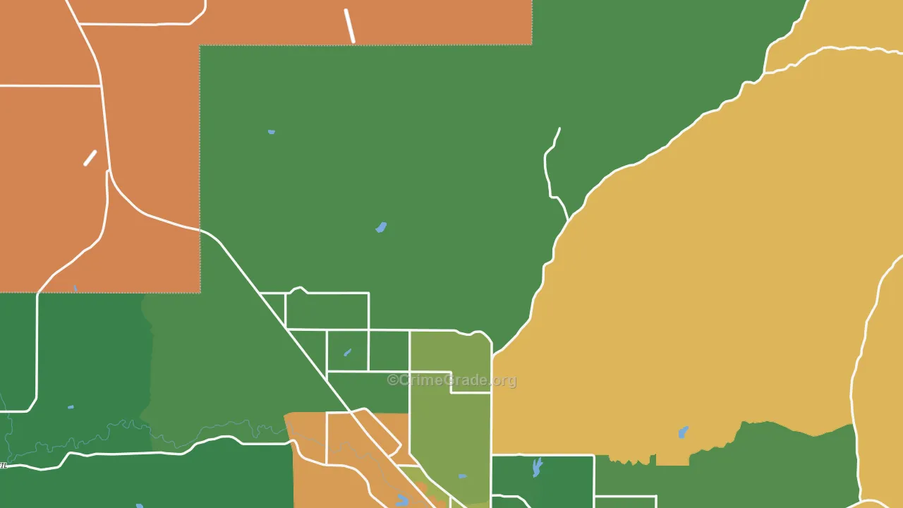 Grizzly, OR Map of Burglary Rates