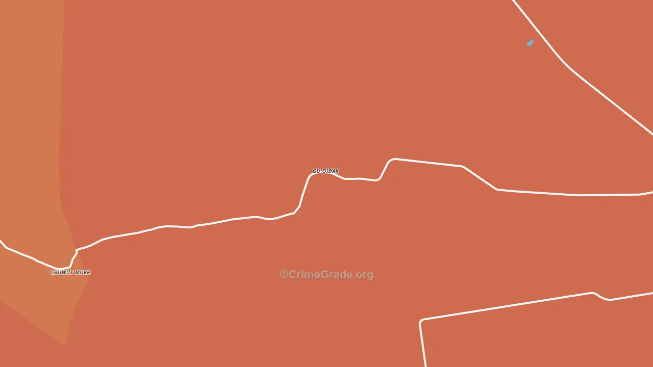Gu Oidak, AZ Map of Burglary Rates