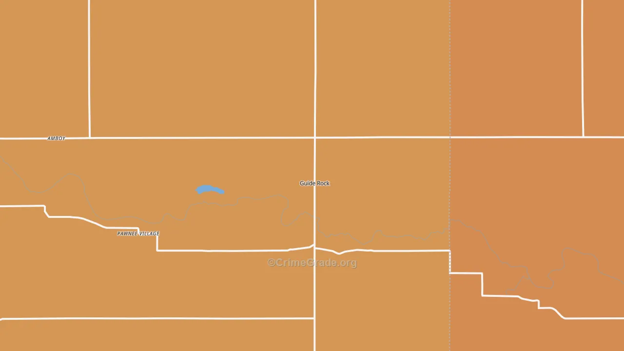 Guide Rock, NE Map of Burglary Rates