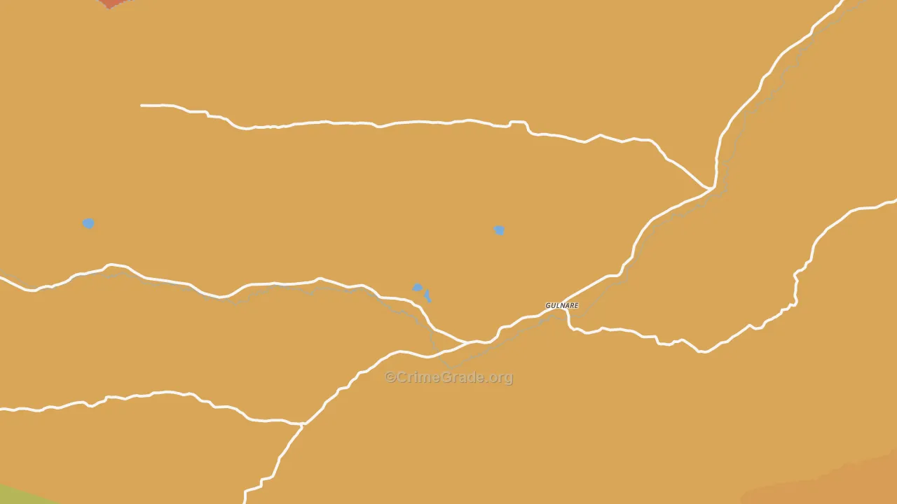Gulnare, CO Map of Burglary Rates
