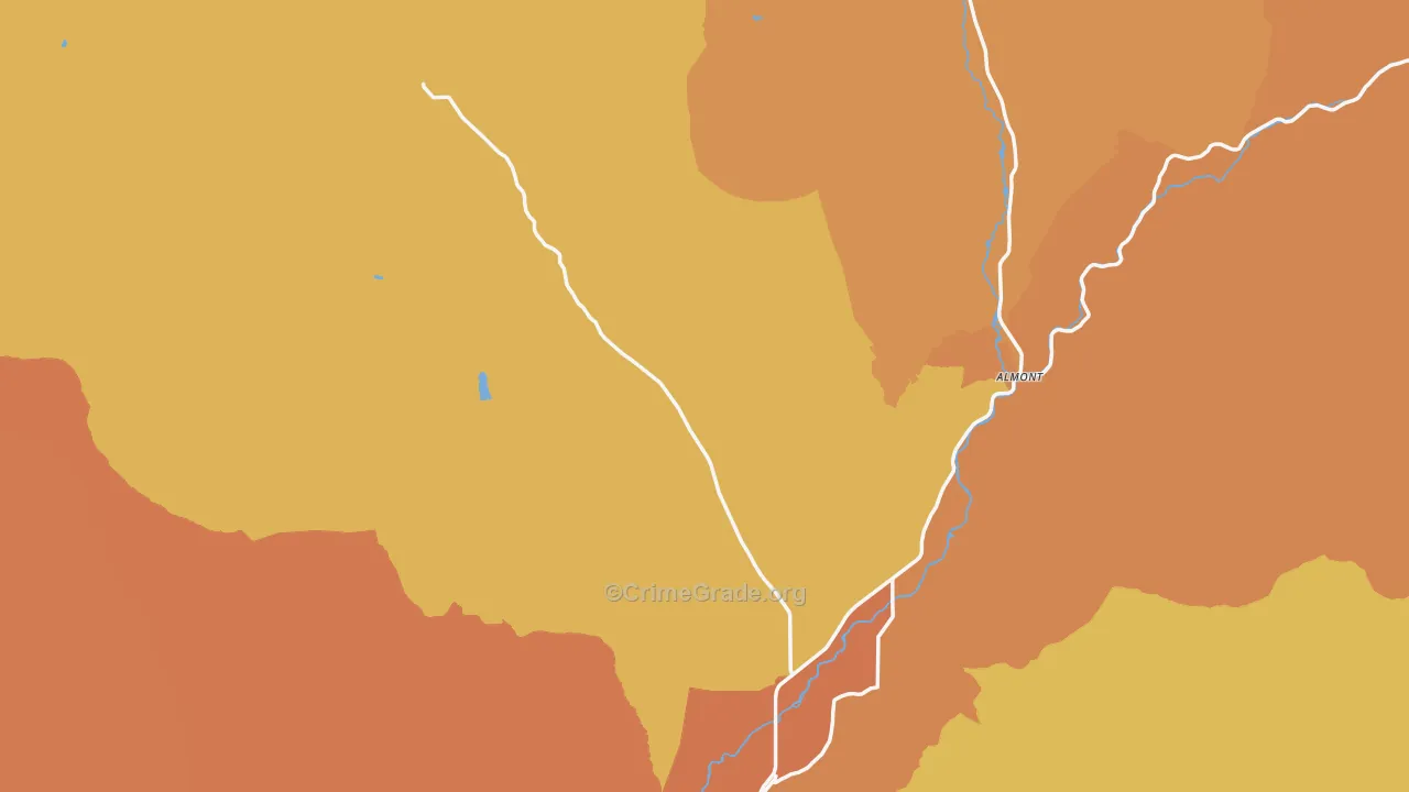 Gunnison County, CO Map of Burglary Rates