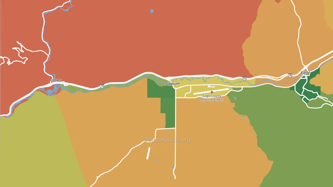 Gypsum, CO Map of Burglary Rates