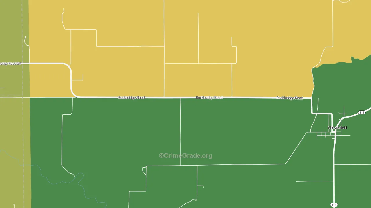 Hagaman, IL Map of Burglary Rates