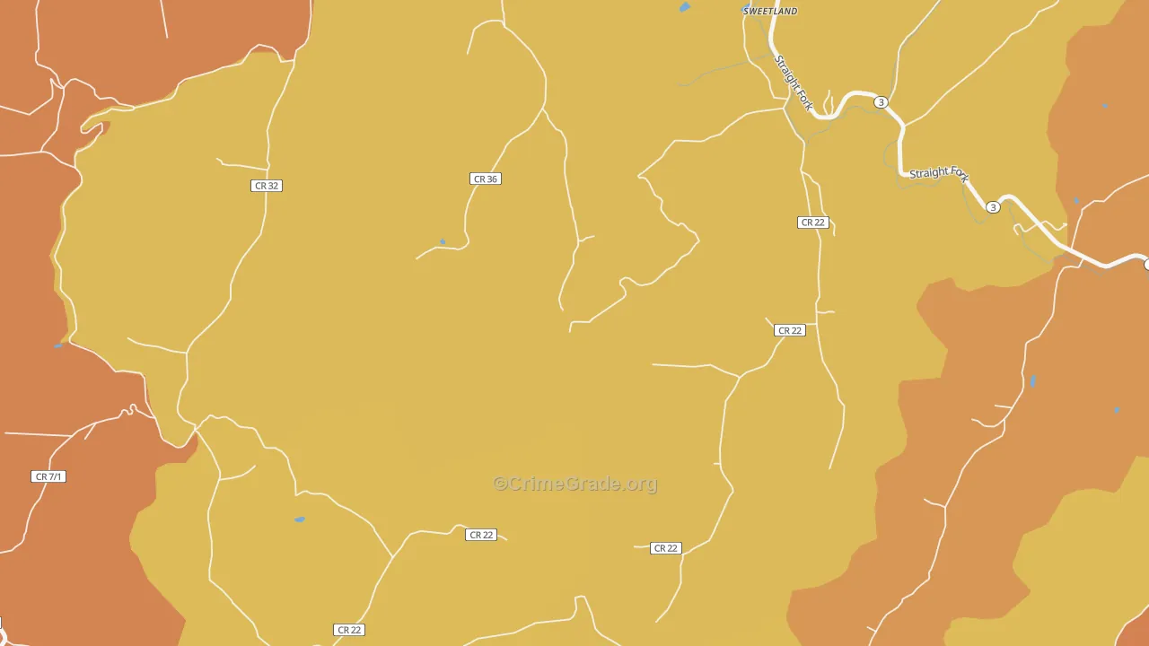 Hager, WV Map of Burglary Rates