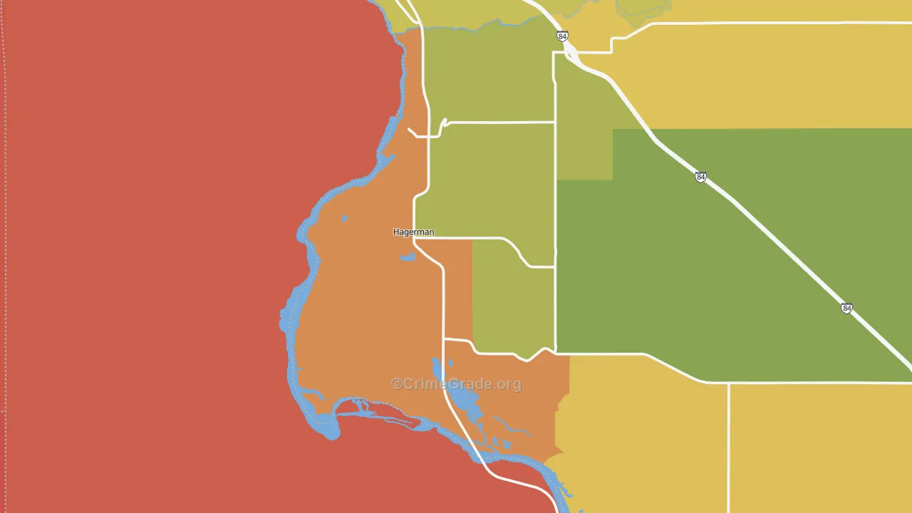 Hagerman, ID Map of Burglary Rates