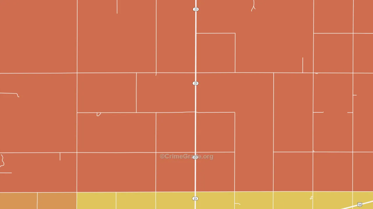Haggard, KS Map of Burglary Rates