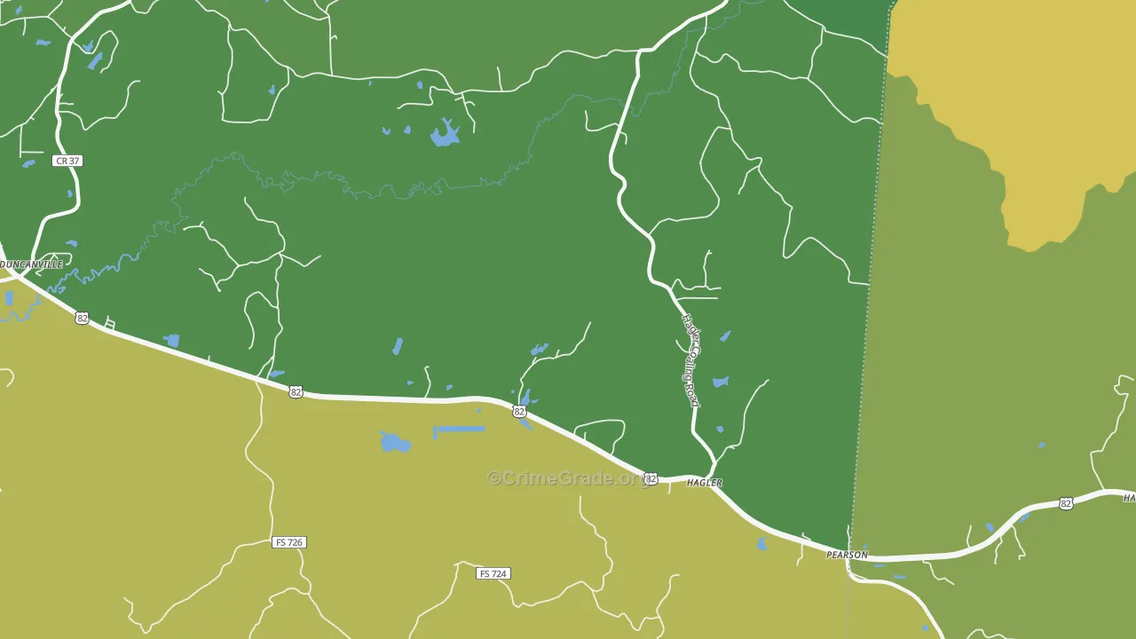 Hagler, AL Map of Burglary Rates