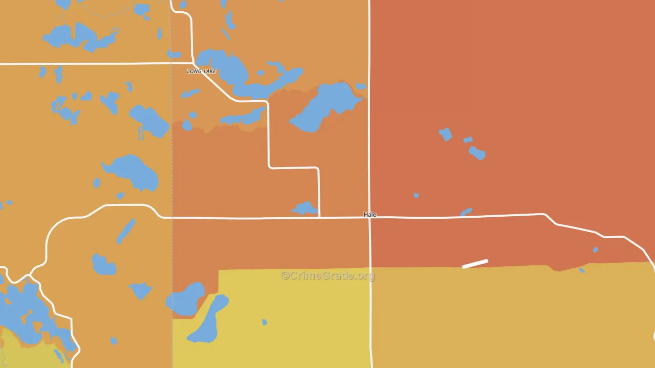 Hale, MI Map of Burglary Rates