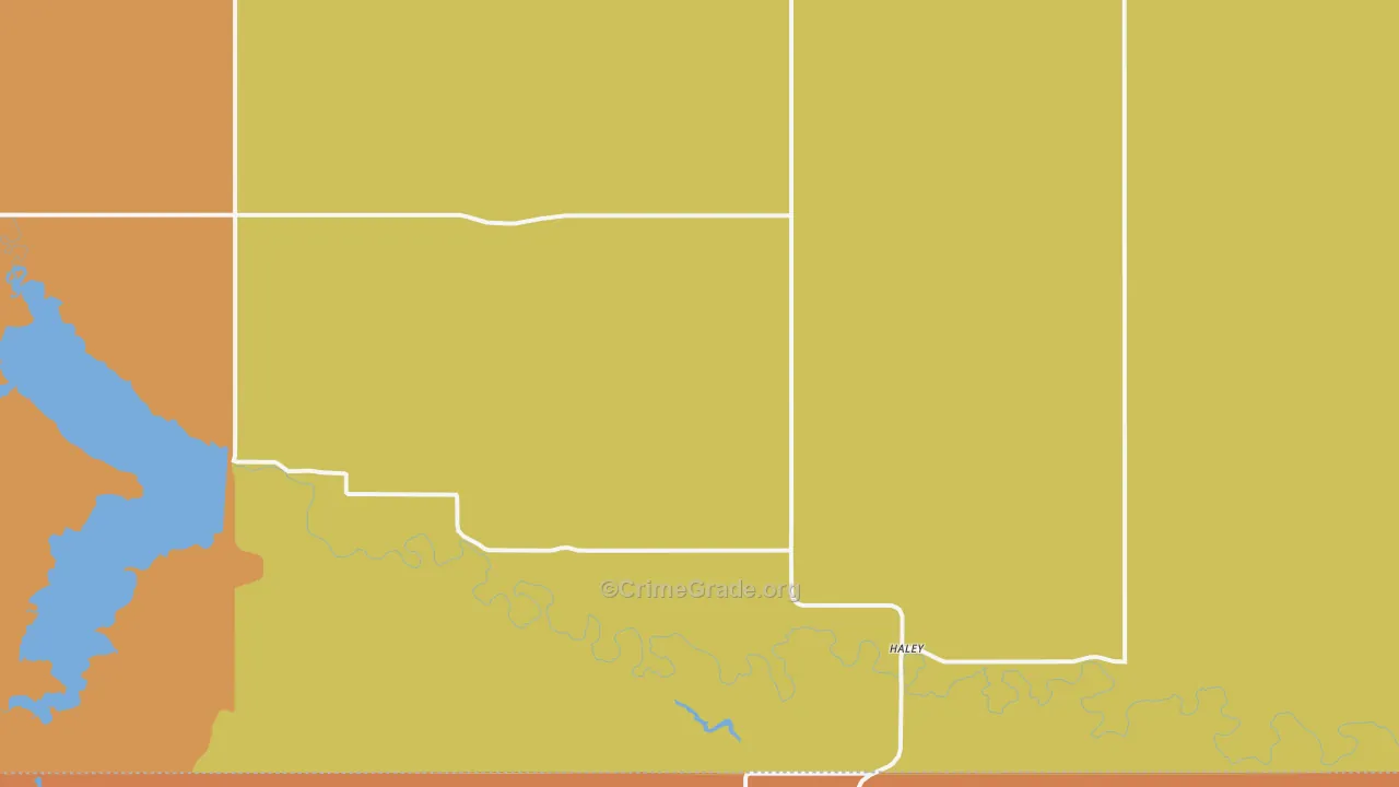 Haley, ND Map of Burglary Rates