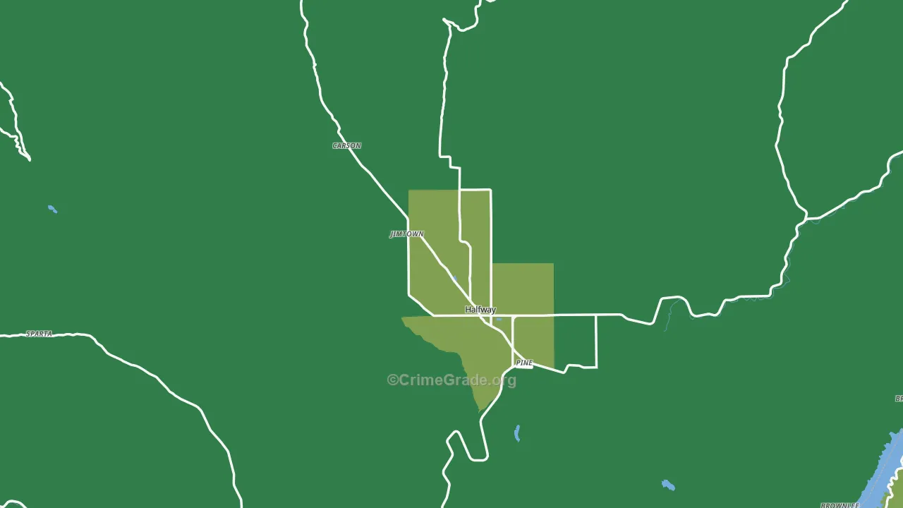 Halfway, OR Map of Burglary Rates