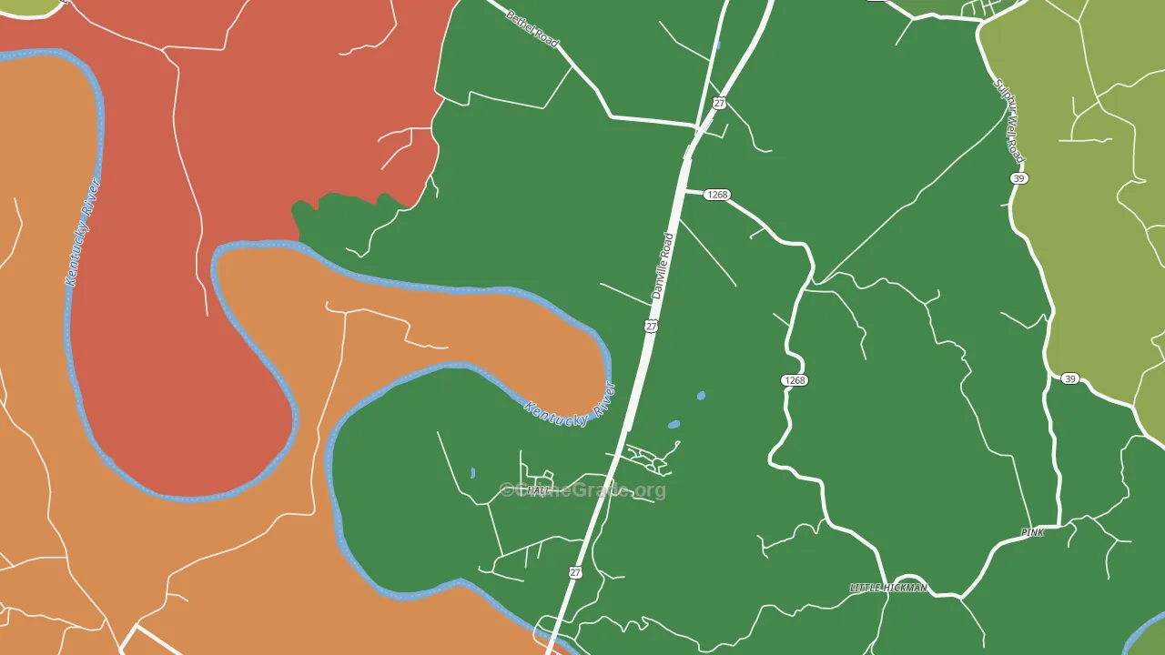 Hall, KY Map of Burglary Rates