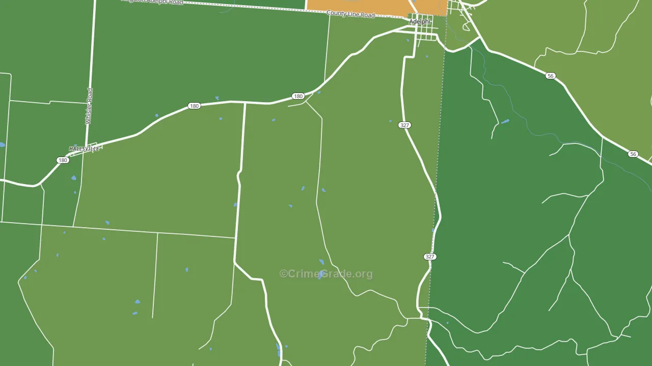 Hallsville, OH Map of Burglary Rates