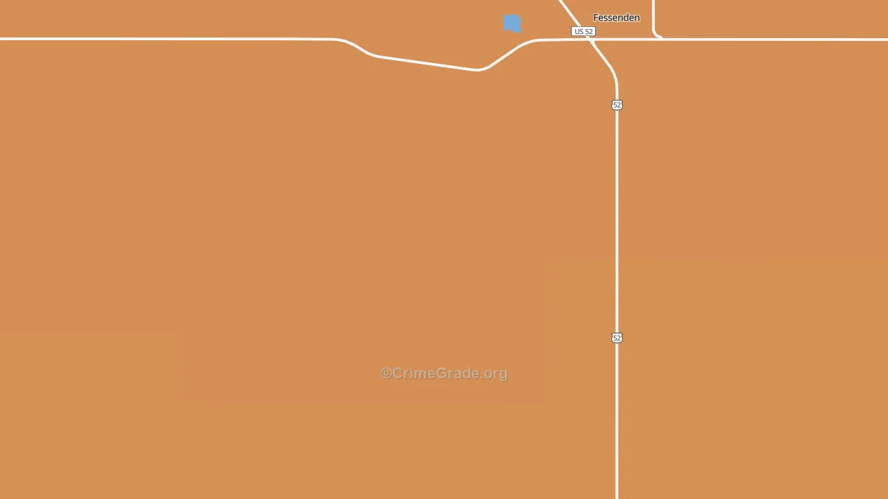 Hamberg, ND Map of Burglary Rates