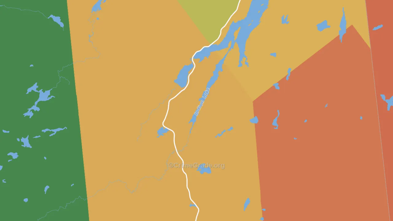 Hamilton County, NY Map of Burglary Rates