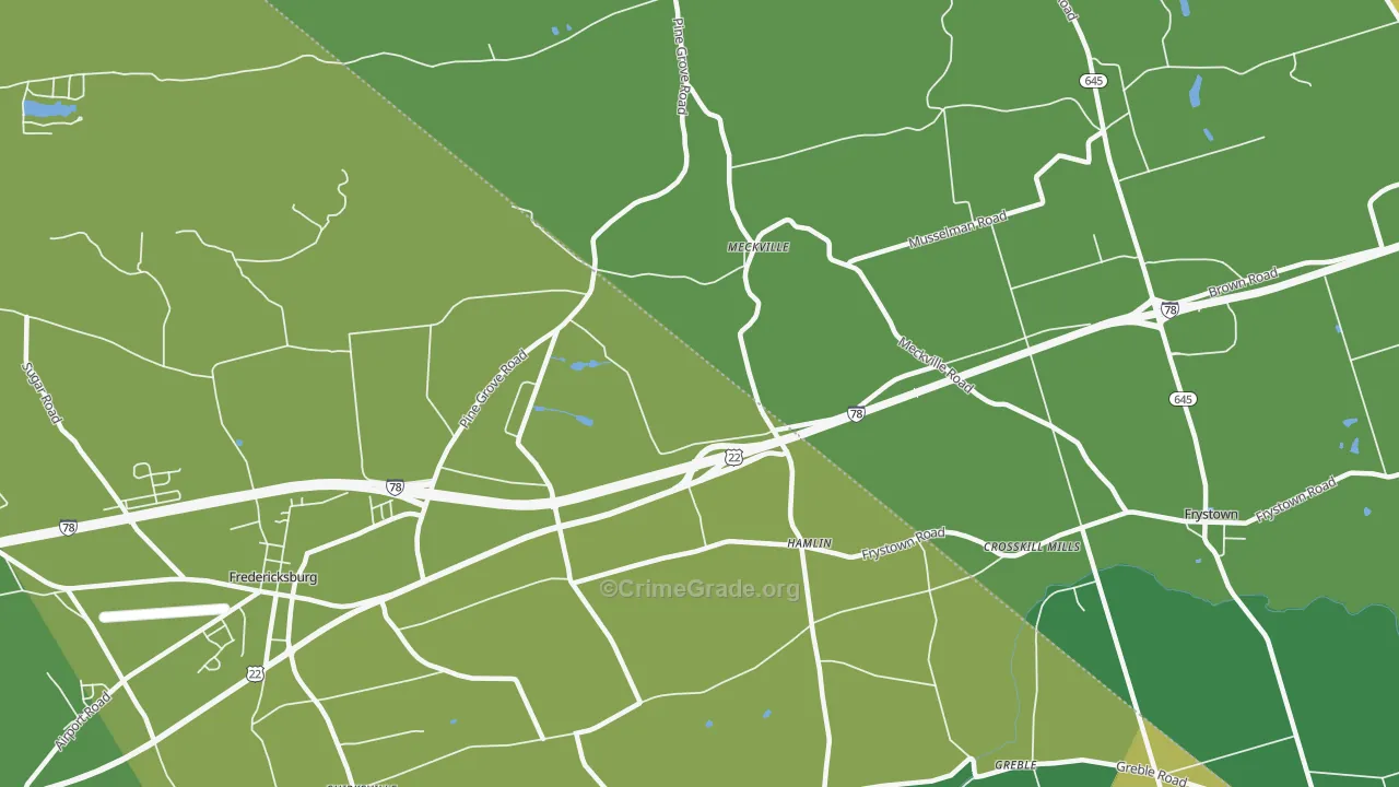 Hamlin, PA Map of Burglary Rates