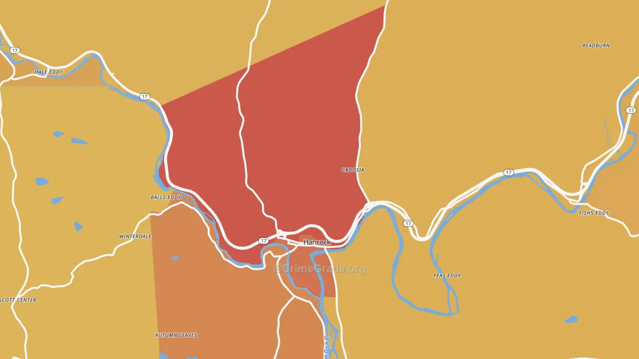 Hancock, NY Map of Burglary Rates