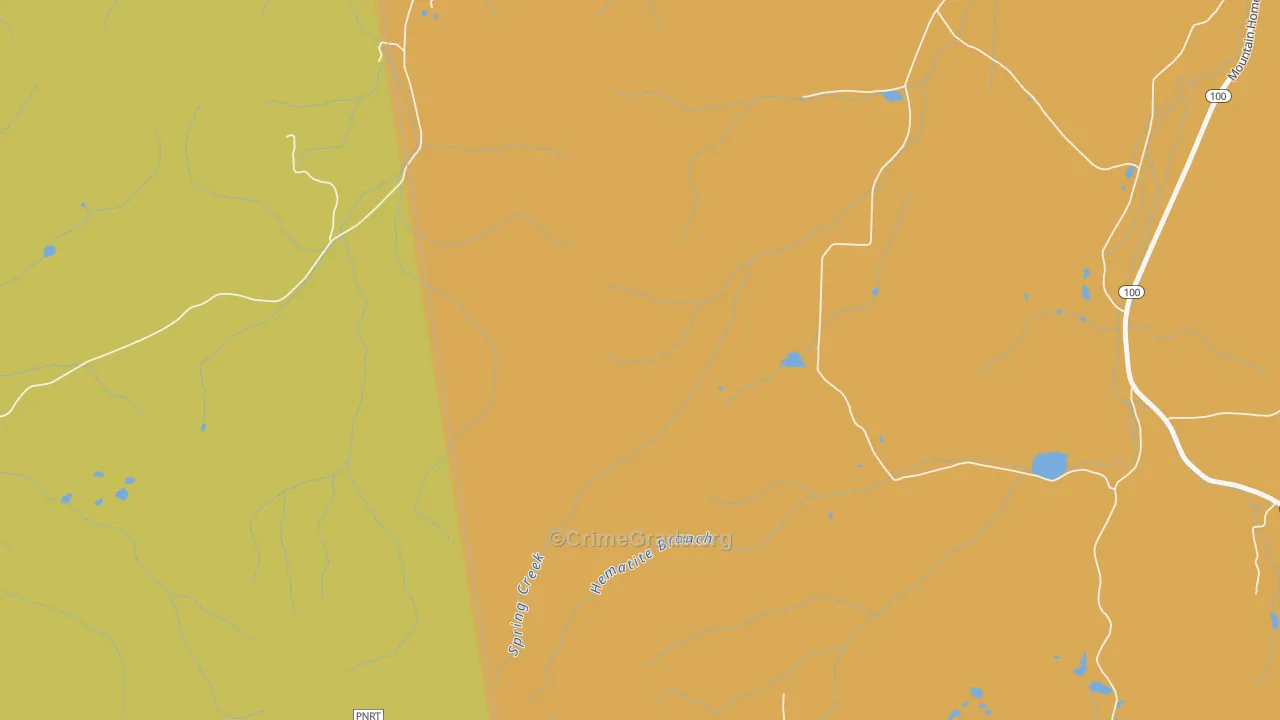Haney, GA Map of Burglary Rates