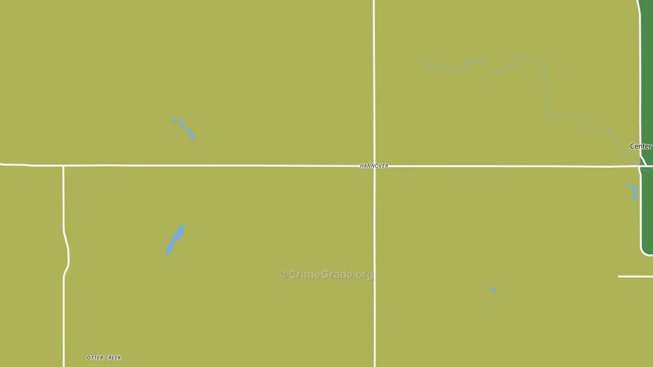 Hannover, ND Map of Burglary Rates